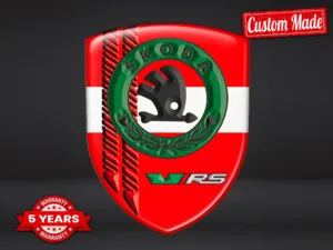 Skoda Fensteraufkleber Racing Hochwertig Robust